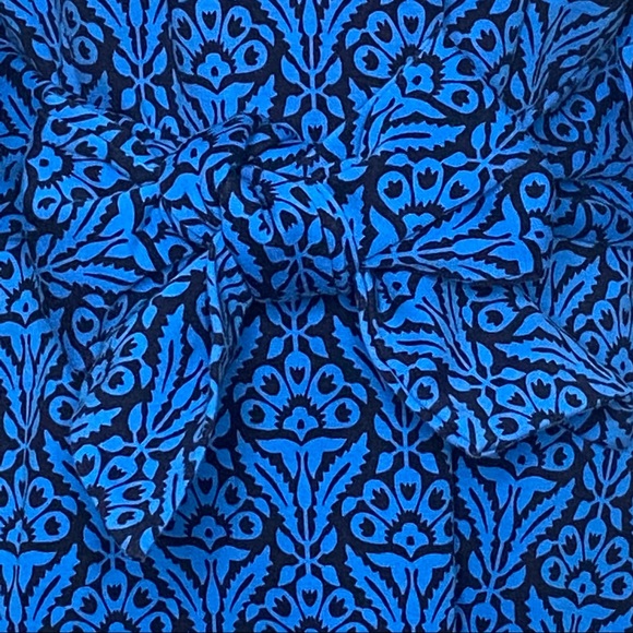 Boden Blue and Black Floral Print Dress - Picture 6 of 13
